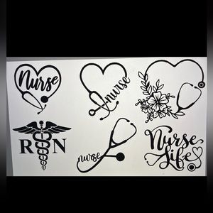Nurse Vinyl Decal size  6”